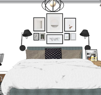 精品卧室模型家具模型 (25)